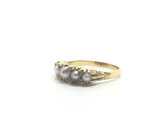 Victorian 18ct Gold Pearl and Rose Cut Diamond Ring - Ishy Antiques