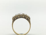 Victorian 18ct Gold Pearl and Rose Cut Diamond Ring - Ishy Antiques
