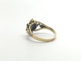 18ct Victorian Ruby & Pearl Cluster Ring - Ishy Antiques