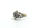 18ct Victorian Ruby & Pearl Cluster Ring - Ishy Antiques