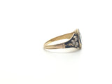 Victorian Enamel and Pearl Mourning Ring - Ishy Antiques