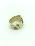 Large 18ct Gold Snake 4 coil Snake Ring - Ishy Antiques