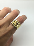 Large 18ct Gold Snake 4 coil Snake Ring - Ishy Antiques