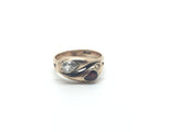 Victorian Double Head Ruby and Diamond 18ct Gold Ring - Ishy Antiques