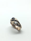 Victorian Double Head Ruby and Diamond 18ct Gold Ring - Ishy Antiques