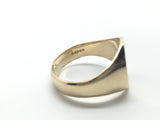 Heavy 9 ct Gold Signet Plain Signet ring. - Ishy Antiques