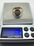 Heavy 9 ct Gold Signet Plain Signet ring. - Ishy Antiques