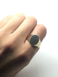 Heavy 9 ct Gold Signet Plain Signet ring. - Ishy Antiques