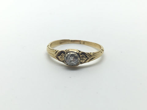 18ct Gold Georgian / Early Victorian Diamond Ring - Ishy Antiques
