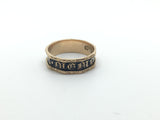 Small sized Rare Victorian Mourning ring 15ct Gold 1880 - Ishy Antiques