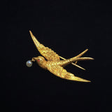 18ct Gold Victorian Bird Brooch - Ishy Antiques