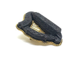 Antique Irish Bog Oak Brooch - Celtic Harp - Ishy Antiques