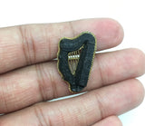 Antique Irish Bog Oak Brooch - Celtic Harp - Ishy Antiques