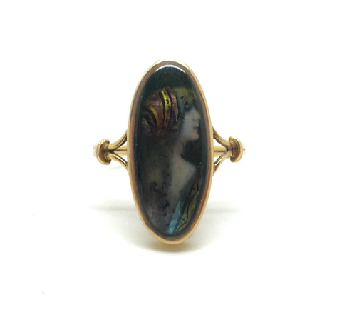 Limoges 18ct Gold Dress Ring c.1910 - Ishy Antiques