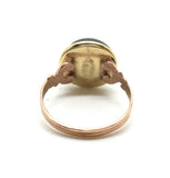 9ct Gold Banded Agate Ring - Ishy Antiques