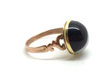 9ct Gold Banded Agate Ring - Ishy Antiques