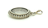 Antique Seed Pearl Silver Locket - Ishy Antiques