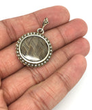 Antique Seed Pearl Silver Locket - Ishy Antiques