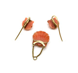 Georgian Shell Earrings and Pendant - Ishy Antiques