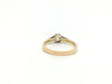 Old Cut Certified Diamond Gold Platinum Solitaire Ring