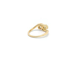 Old Cut Diamond Yellow Gold Two Stone Toi-et-Moi Bypass Ring