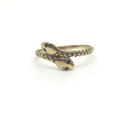 Vintage Gold Snake Ring - Ishy Antiques