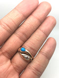 Reserved 18ct Gold, Diamond and Turquoise 19th Century Snake Ring - Ishy Antiques