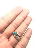 Reserved 18ct Gold, Diamond and Turquoise 19th Century Snake Ring - Ishy Antiques
