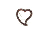 Georgian Garnet Witches Heart - Ishy Antiques