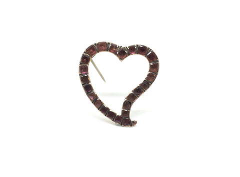 Georgian Garnet Witches Heart - Ishy Antiques