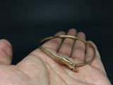 Vintage Gold Snake Bangle - Ishy Antiques
