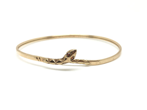 Gold Snake Bangle - Ishy Antiques