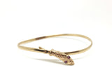 Vintage Gold Snake Bangle - Ishy Antiques