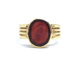 18ct Gold Carnelian Intaglio Ring - Ishy Antiques