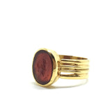 18ct Gold Carnelian Intaglio Ring - Ishy Antiques