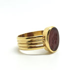 18ct Gold Carnelian Intaglio Ring - Ishy Antiques