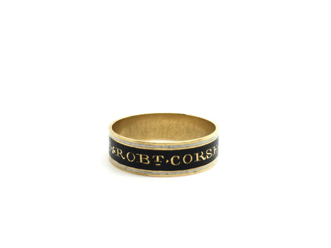 Layaway Georgian Enamelled Mourning Band 1797 - Ishy Antiques