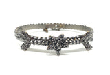 Victorian Cut Steel Star and Arrow Bangle - Ishy Antiques