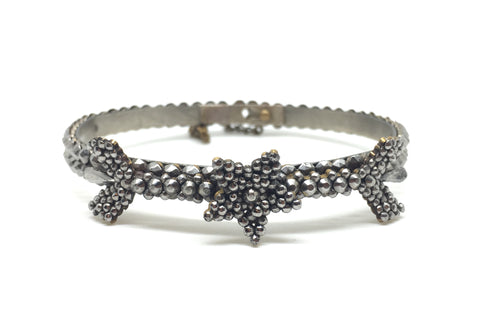 Victorian Cut Steel Star and Arrow Bangle - Ishy Antiques