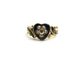 Victorian Mourning Ring Heart Shaped - Ishy Antiques
