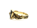 Victorian Mourning Ring Heart Shaped - Ishy Antiques