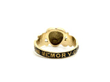 Victorian Mourning Ring Heart Shaped - Ishy Antiques