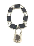 Victorian Malachite Padlock Bracelet - Ishy Antiques