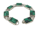 Victorian Malachite Padlock Bracelet - Ishy Antiques