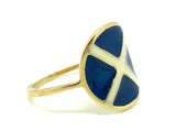 18ct Gold Saltire Ring - Ishy Antiques
