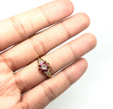 18ct Gold Ruby and Diamond Cushion Cut Ring - Ishy Antiques