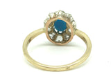 Rose Cut Diamond and Turquoise Ring - Ishy Antiques