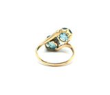 Reserved 18ct Gold Toi et Moi Zircon Ring - Ishy Antiques