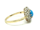 Rose Cut Diamond and Turquoise Ring - Ishy Antiques