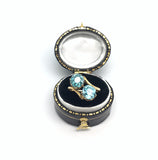 Reserved 18ct Gold Toi et Moi Zircon Ring - Ishy Antiques